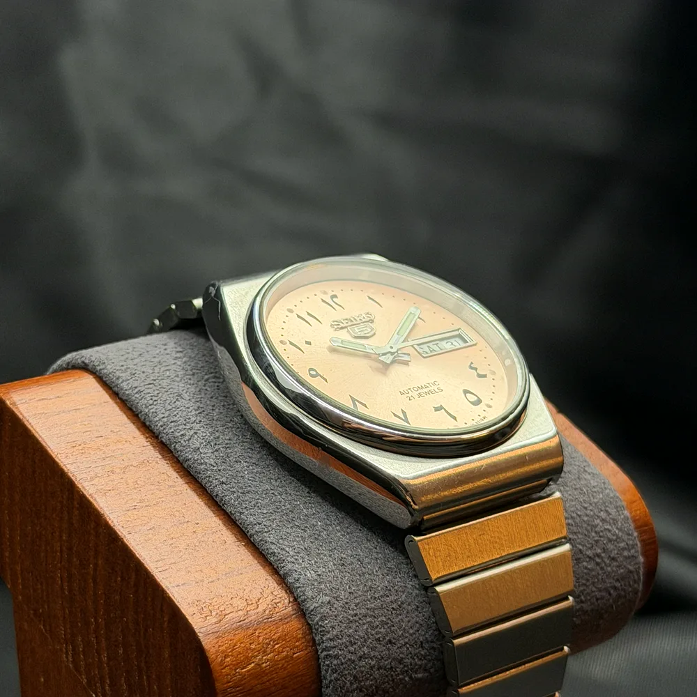 Seiko 5 Automatic Salmon Arabic 6309-8500, photo 4