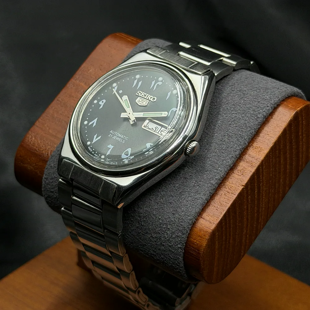 Seiko 5 Automatic, pilkas su arabiškais skaitmenimis 6309-8900, nuotrauka 2