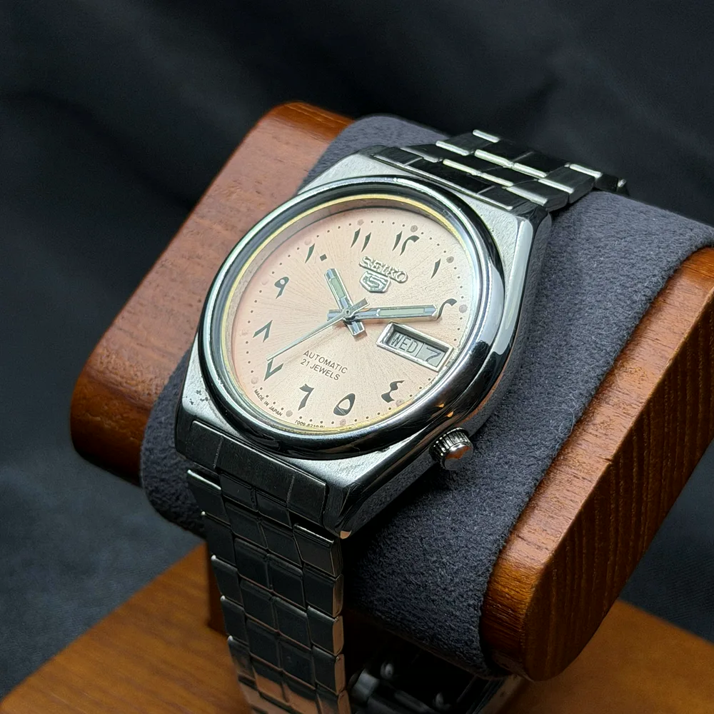 Seiko 5 Automatic Salmon Arabic 7009-8760, photo 2