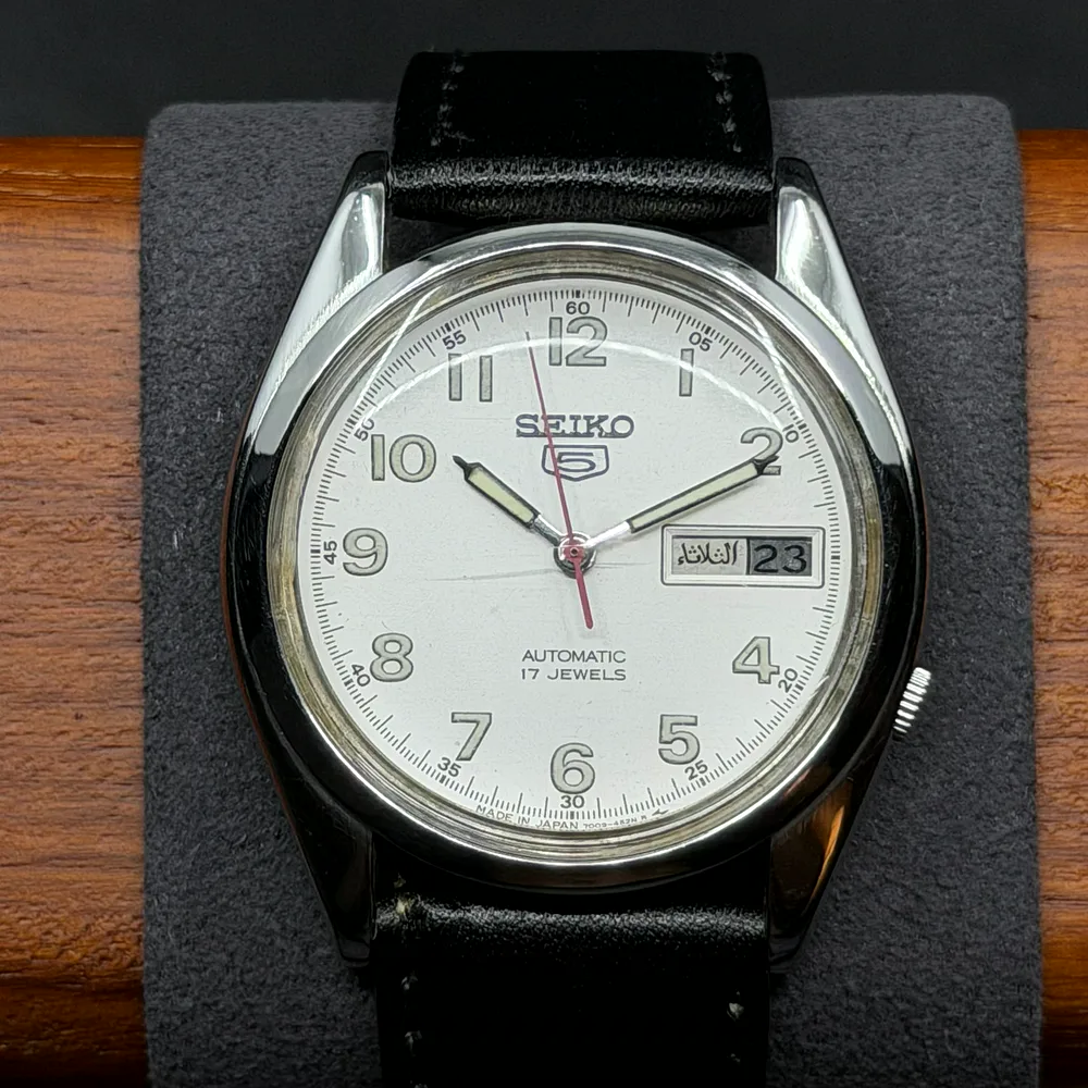 Seiko 5 Automatic White Arabic 7009-821J, photo 1