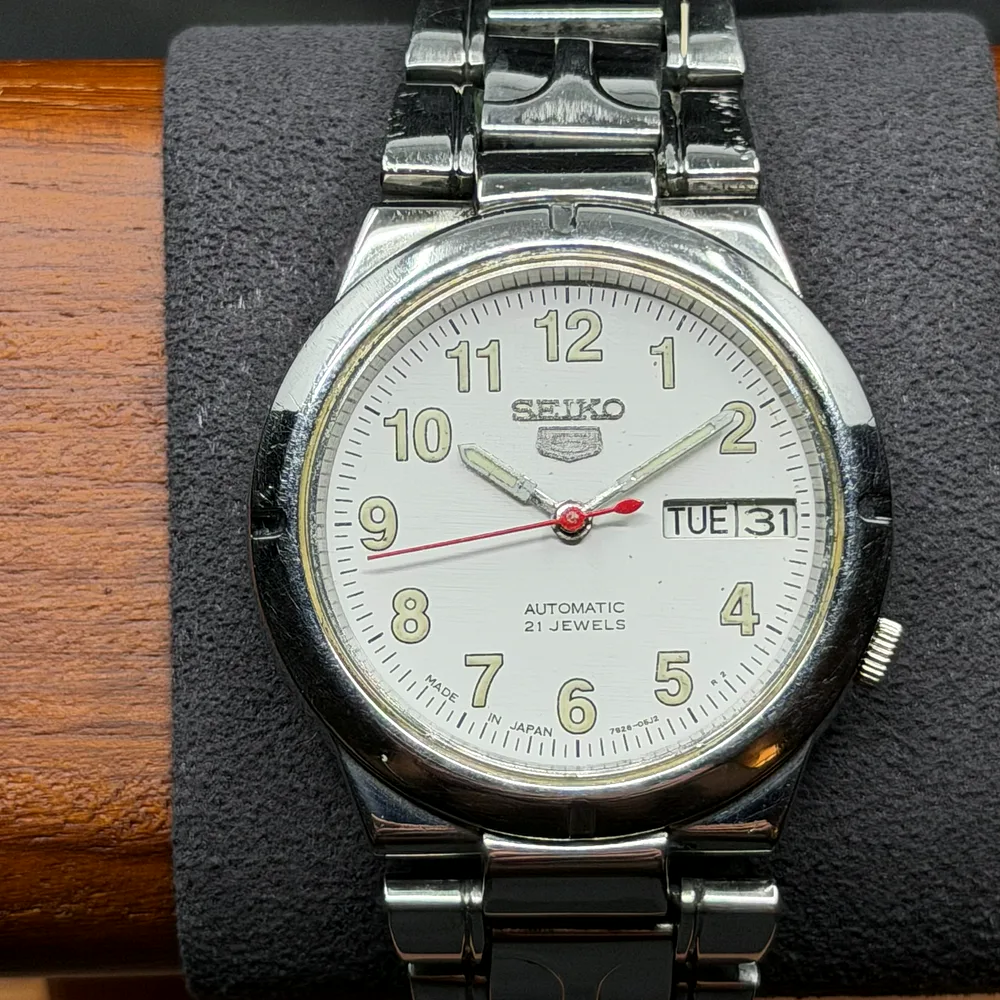 Seiko 5 Automatic White Arabic 7S26-01Z0, photo 1